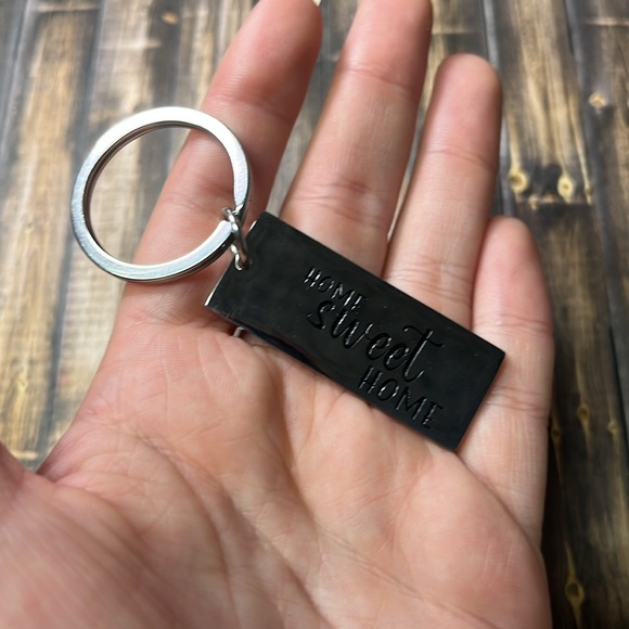 5for$10 Silver Home Sweet Home Keychain - Gift for New Home Keychain First Home - Picture 2 of 4
